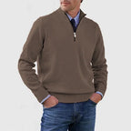 Ben | Modischer Warmer Pullover Mit Halbem Reißverschluss