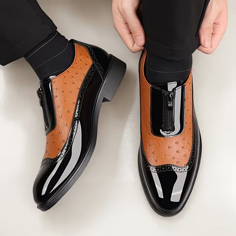 Oxford-Ostrichleder-Schuhe
