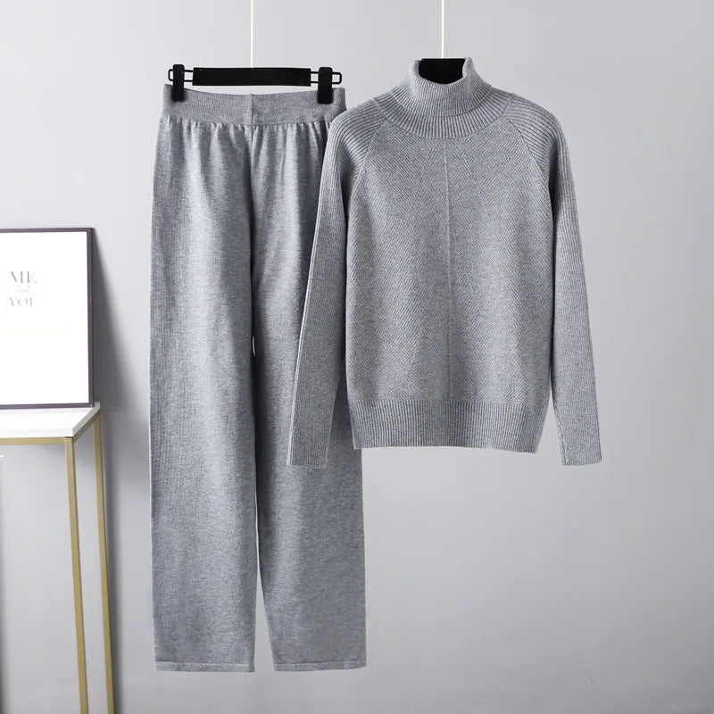 Leah | Zwei-Teile Lounge-Set aus Kabelstrick