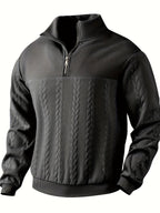 Roman | Eleganter Vintage-Pullover mit Reißverschluss
