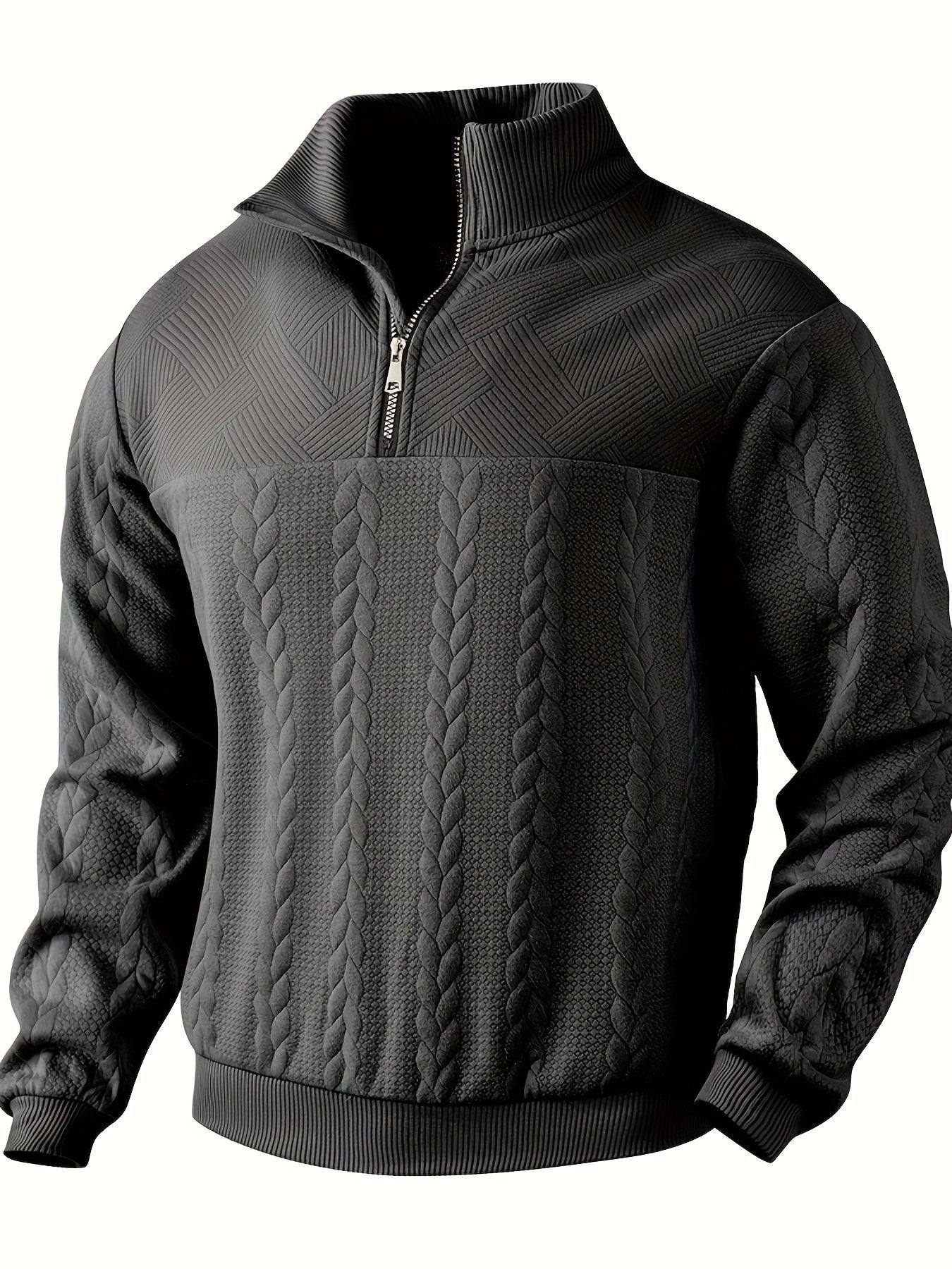 Roman | Eleganter Vintage-Pullover mit Reißverschluss
