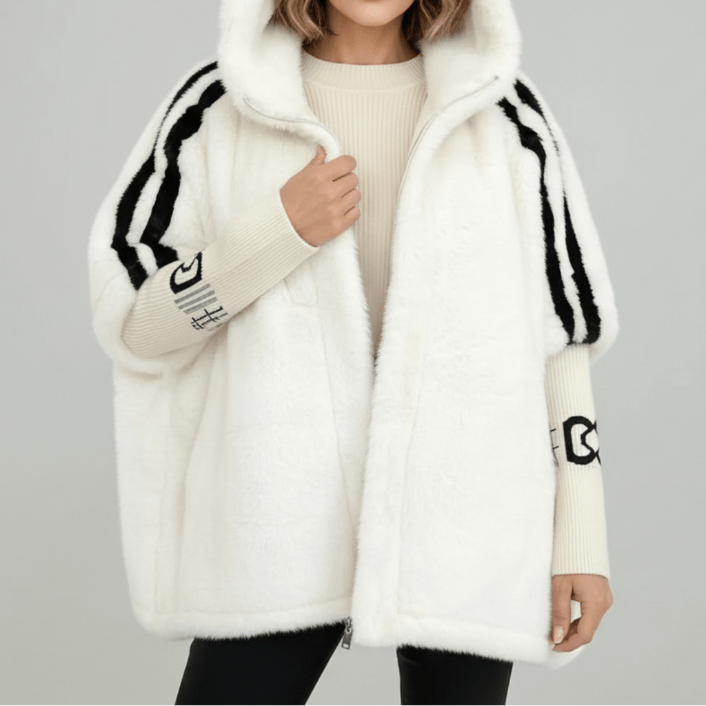 Alessandra | Weiche Jacke mit Kapuze und Reißverschluss