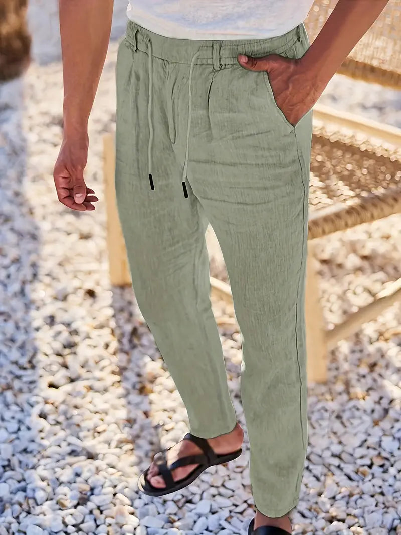NICHOLS | Oversized Linen Pants with Drawstring