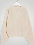 Wencke | Eleganter Damenpullover mit Gefaltetem Kragen
