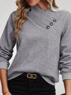 Isola | Eleganter Pullover Damen mit Dekorativen Knöpfen