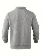 Finn | Geometrisches Design Vintage Reißverschluss Pullover