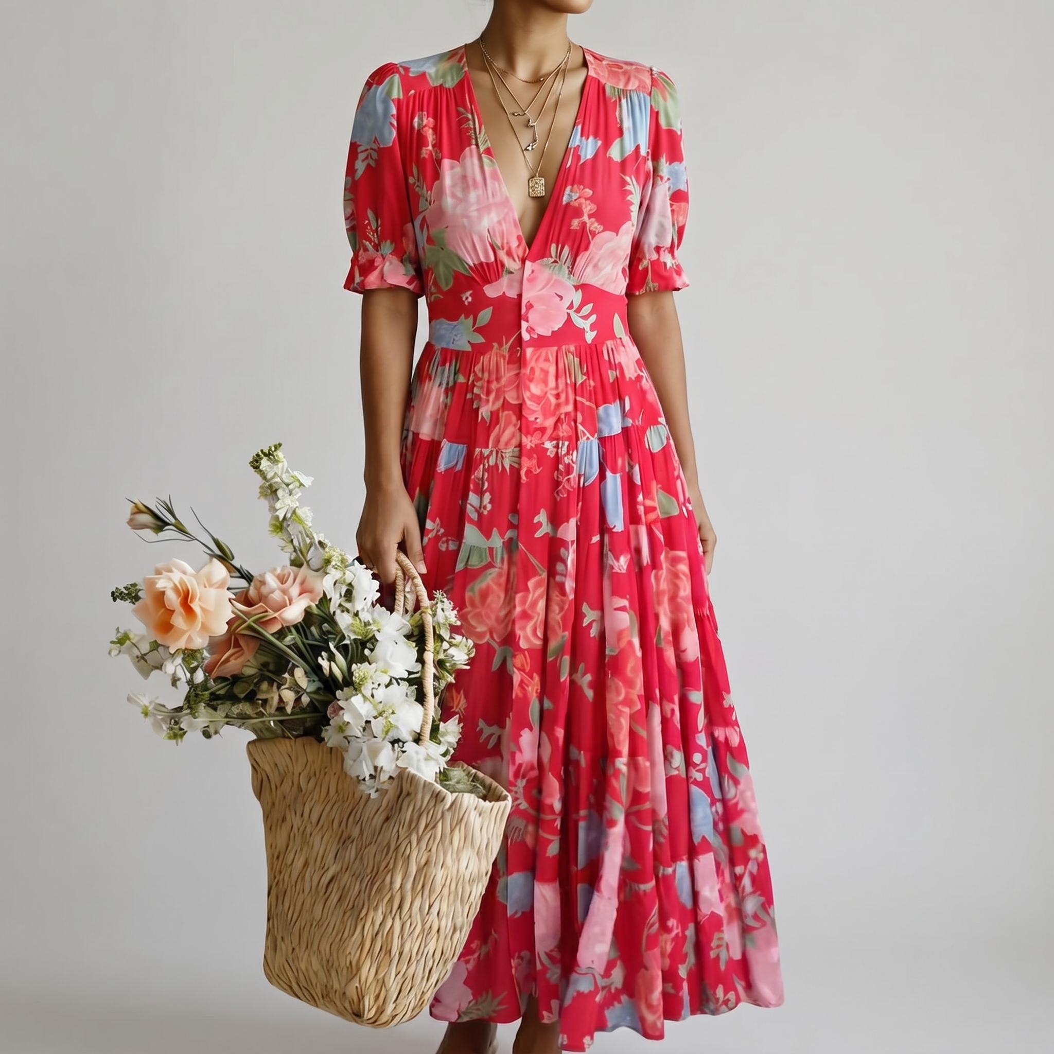MINELDA | Stilvolles Blumenkleid