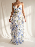 Uri | Midikleid mit Blumenmuster und Rüschen