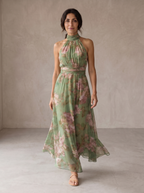 Livia | Maxi Kleid Halter Floral Elegant