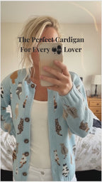 Allison | Cardigan mit Katzenmuster