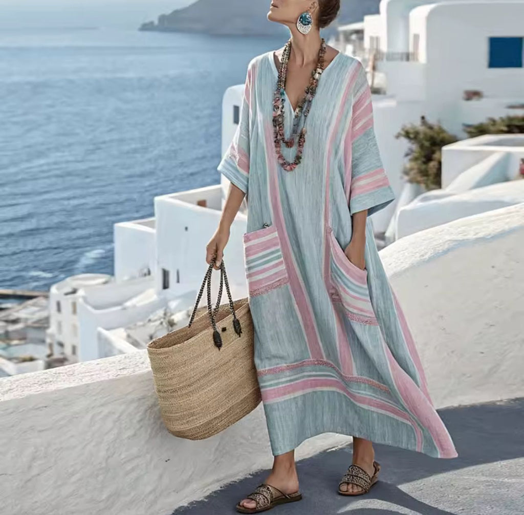 Elegantes Mary - Langes Strandkleid für einen modischen Sommerlook