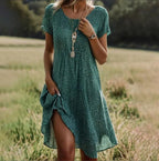 Rachel | Florales V-Ausschnitt Kleid