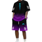 🎉 NUR FÜR KURZE ZEIT 50% RABATT! 👕 Herren Sommer T-Shirt & Shorts Zweiteiler – Farbverlauf-Design & Atmungsaktives Material ☀️