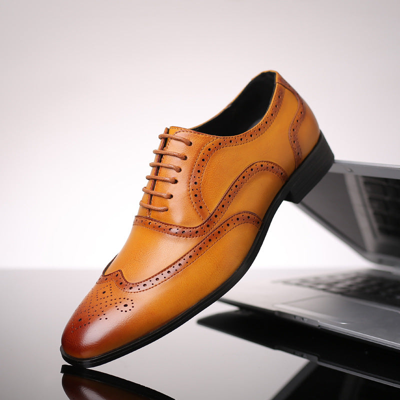 Oxford Leder Brogue Schnürschuhe