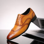 Oxford Leder Brogue Schnürschuhe