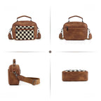 CHESSMATE Schultertasche | Moderner, Kompakter Style mit Schachbrettmuster