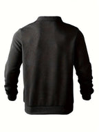 Finn | Geometrisches Design Vintage Reißverschluss Pullover